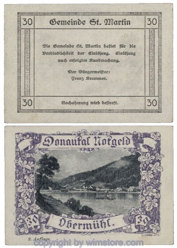 Donautal, G0127e077, 30 Heller; 1-