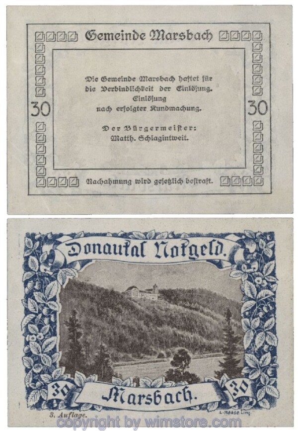 Donautal, G0127h113, 30 Heller; 1-