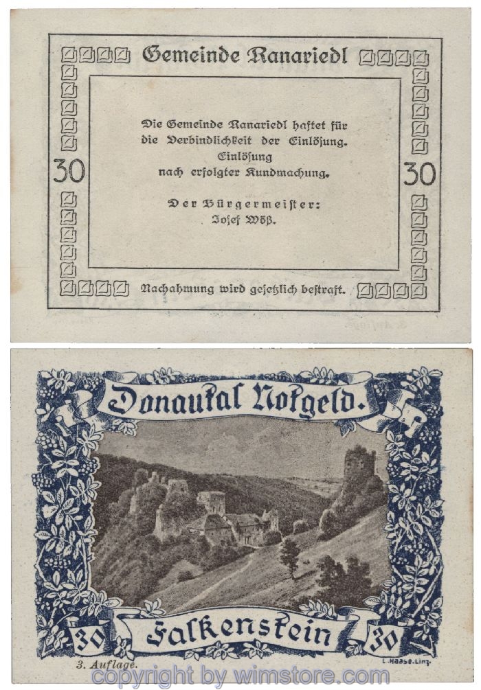 Donautal, G0127h115, 30 Heller; 1-