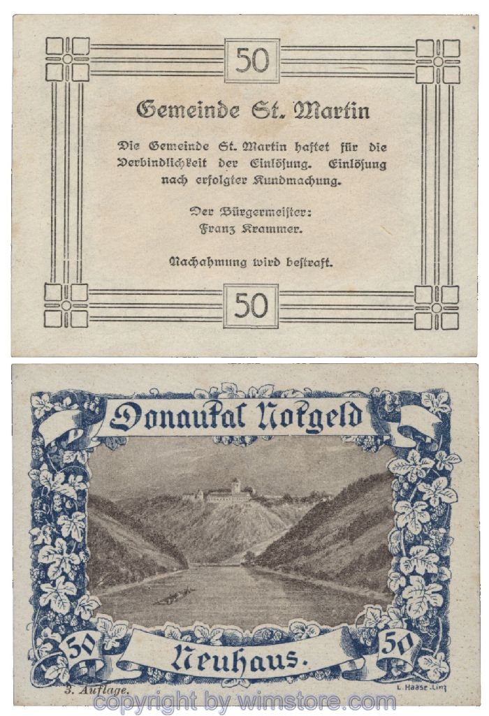 Donautal, G0127h126, 50 Heller; 1-