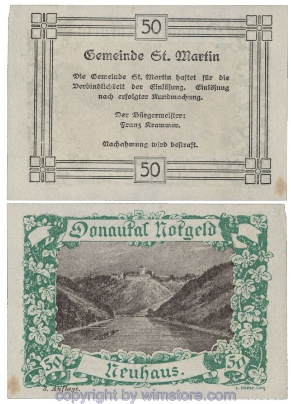 sn102524 Donautal, G0127j158, 50 Heller; 1-