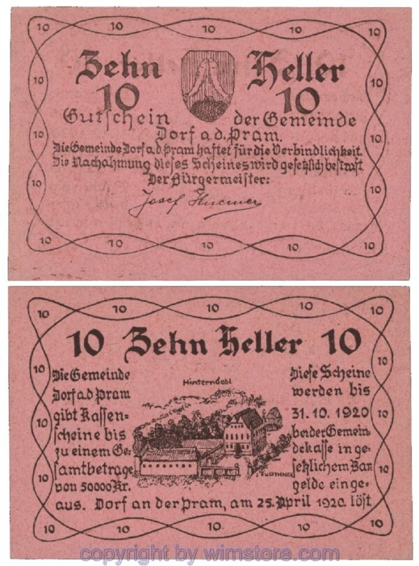 Dorf an der Pram, G0129Ia, 10 Heller; 1