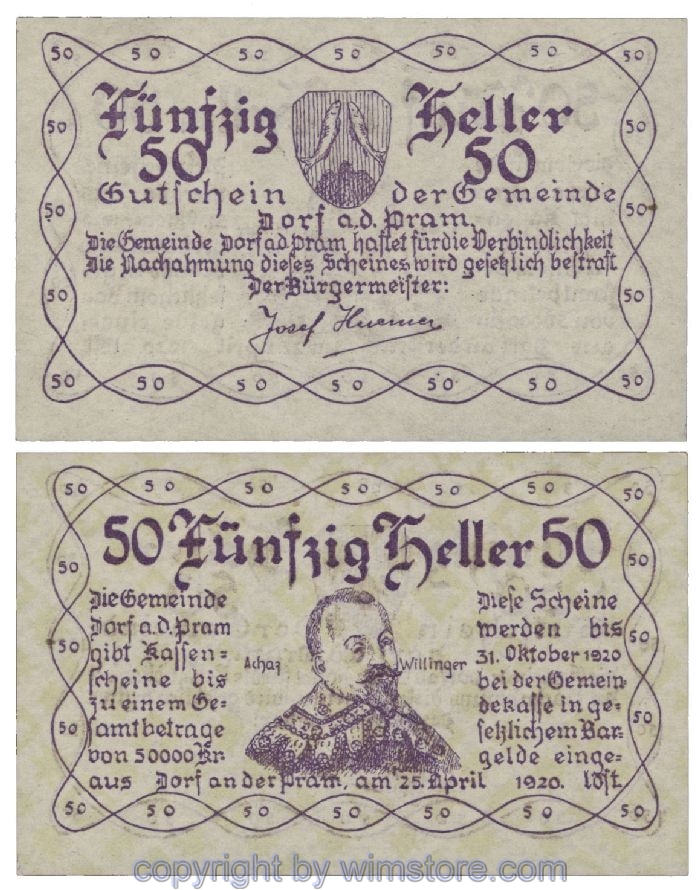 Dorf an der Pram, G0129Ia, 50  Heller; 1