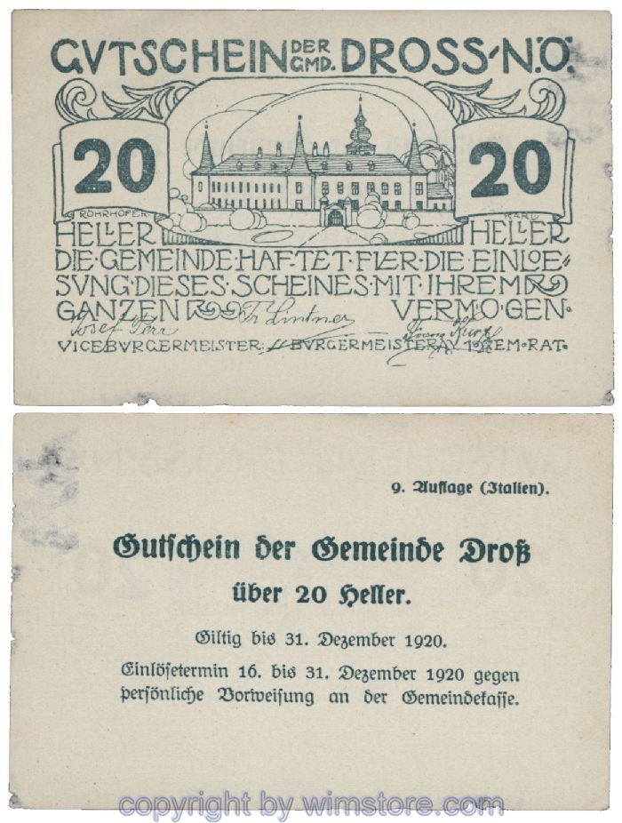 Dross, G0135.41, 20 Heller; 1-