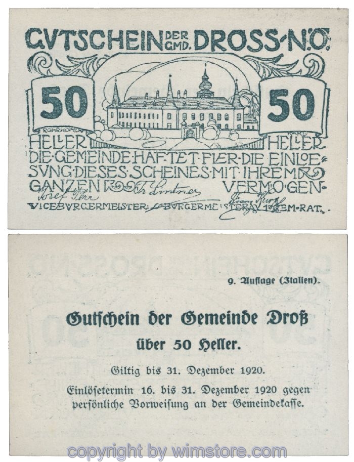 Dross, G0135.45, 50 Heller; 1