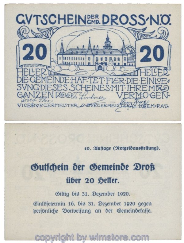 Dross, G0135.51, 20 Heller; 1-