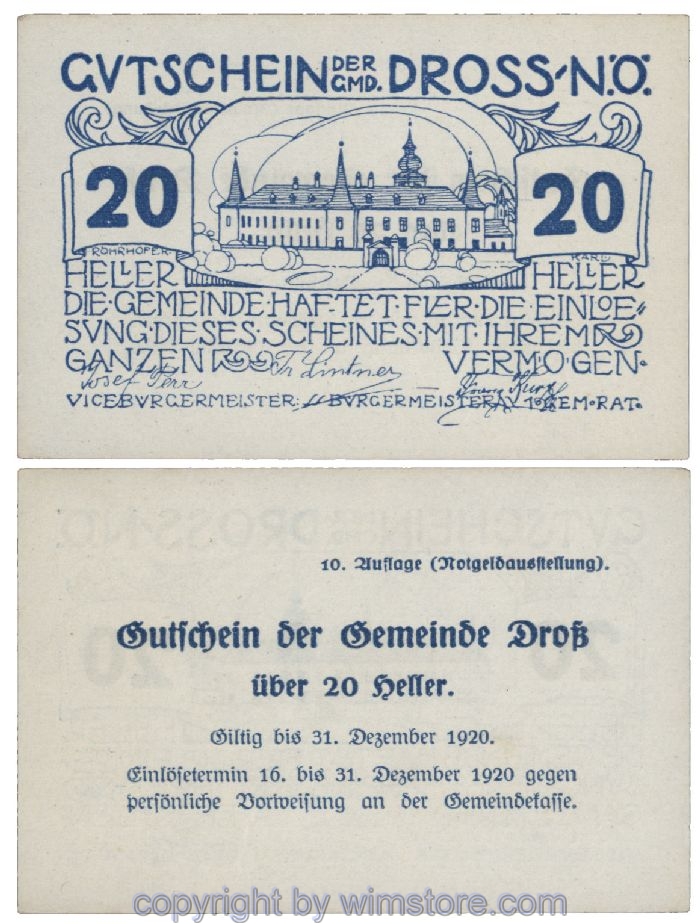 Dross, G0135.51, 20 Heller; 1-