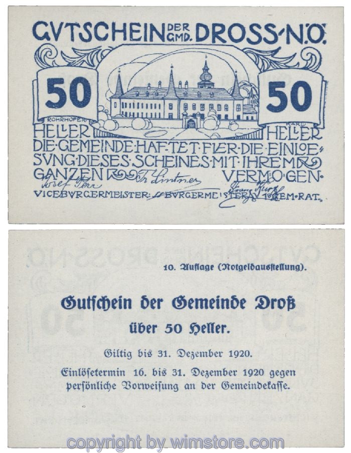 Dross, G0135.54, 50 Heller; 1