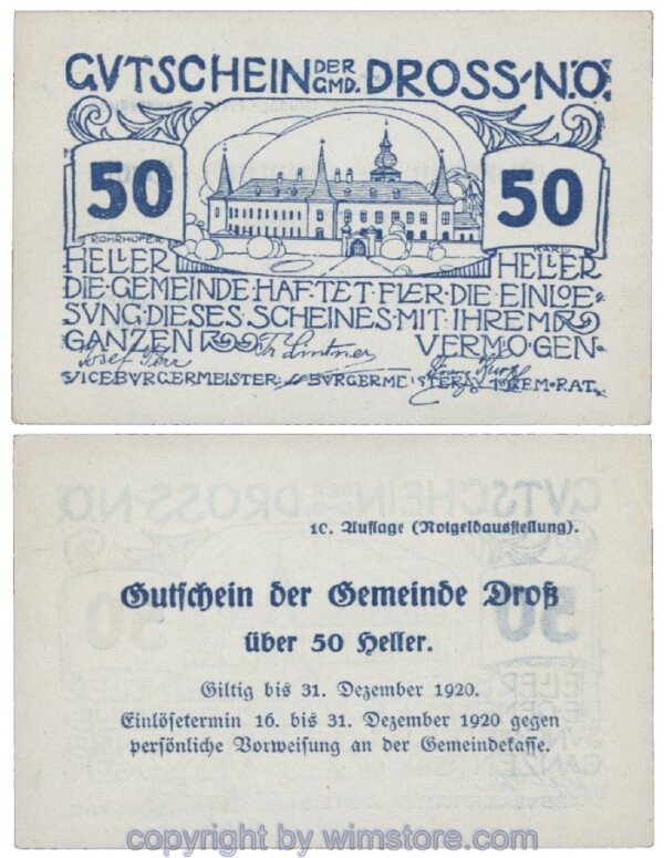 Dross, G0135.54, 50 Heller; 1-