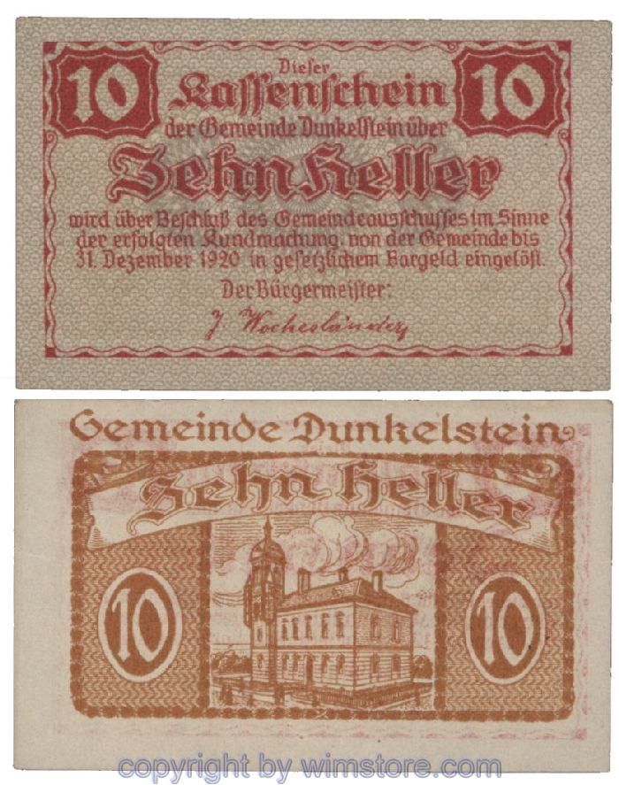 Dunkelstein, G0136, 10 Heller; 1