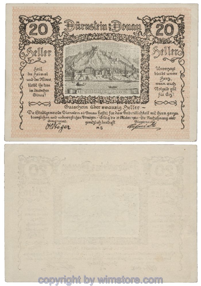 Dürnstein, G0138, 20 Heller; 1-
