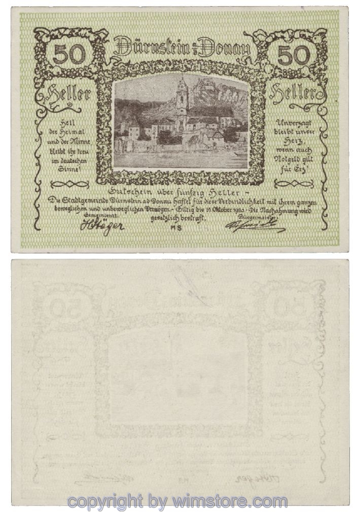 Dürnstein, G0138, 50 Heller; 1
