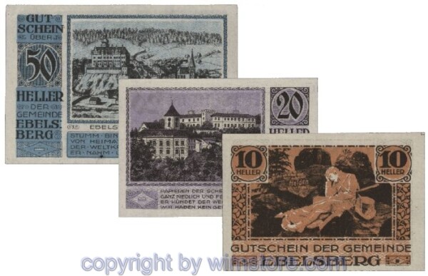Ebelsberg, G0140Ib, Serie 10, 20, 50 Heller; 1