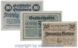 sn102688 Ebelsberg, G0140II, Serie 20, 50, 80 Heller; 1-