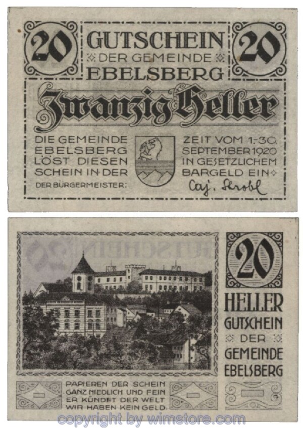 Ebelsberg, G0140II, 20 Heller; 1