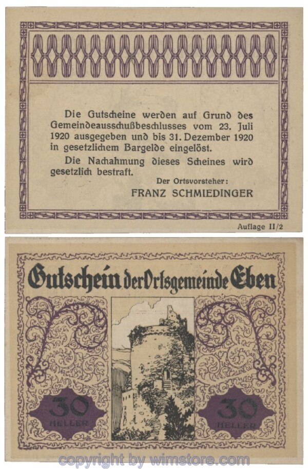 Eben, G0141IIb, 30 Heller; 1