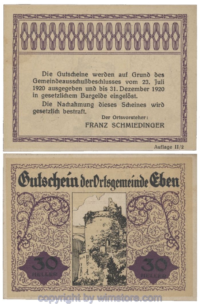 Eben, G0141IIb, 30 Heller; 1