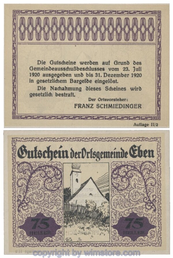 Eben, G0141IIb, 75 Heller; 1