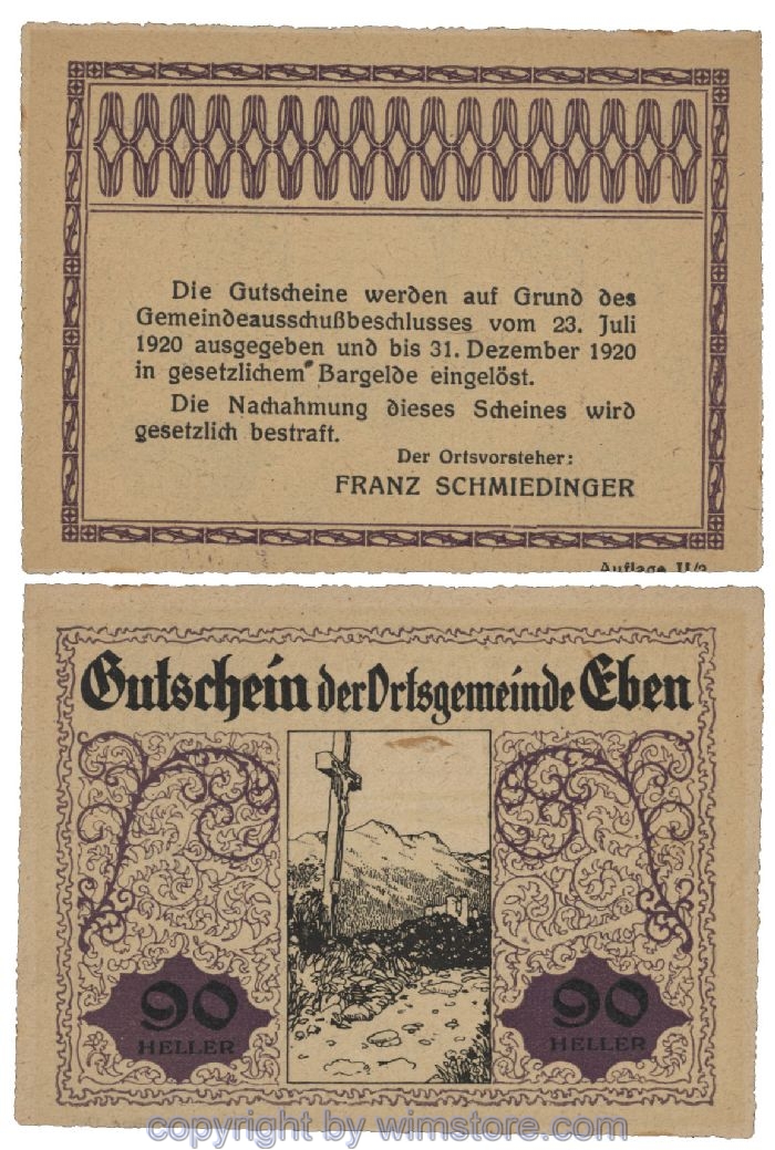 Eben, G0141IIb, 90 Heller; 1-