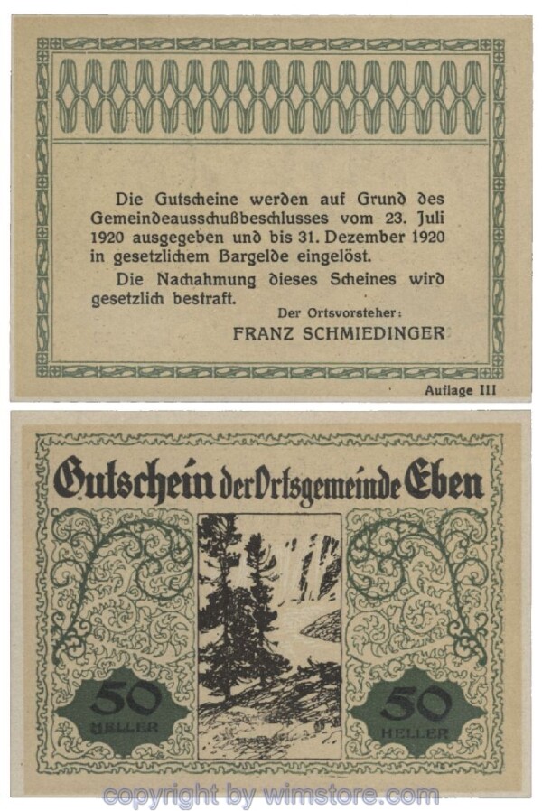 Eben, G0141IIc, 50 Heller; 1