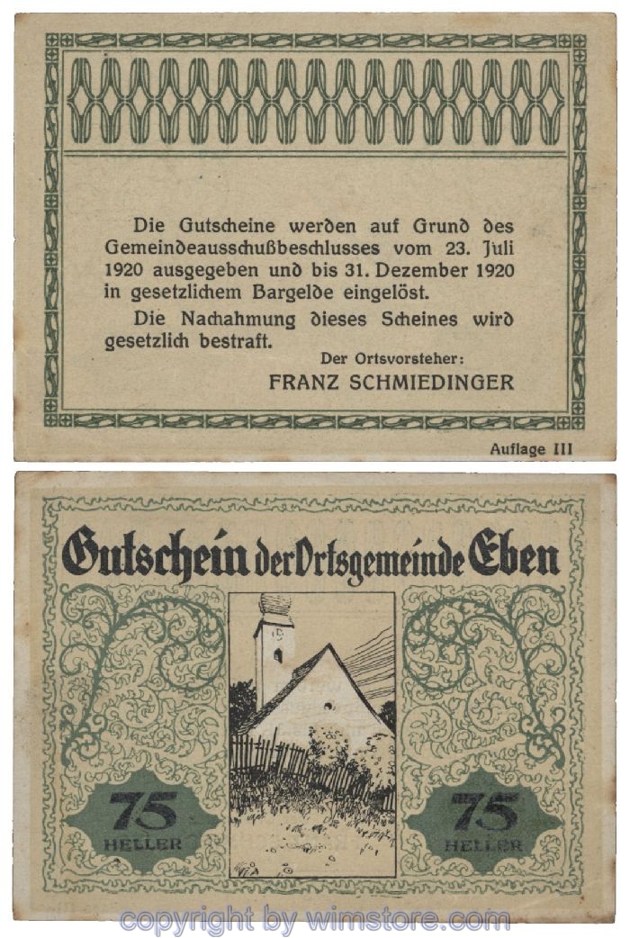 Eben, G0141IIc, 75 Heller; 2