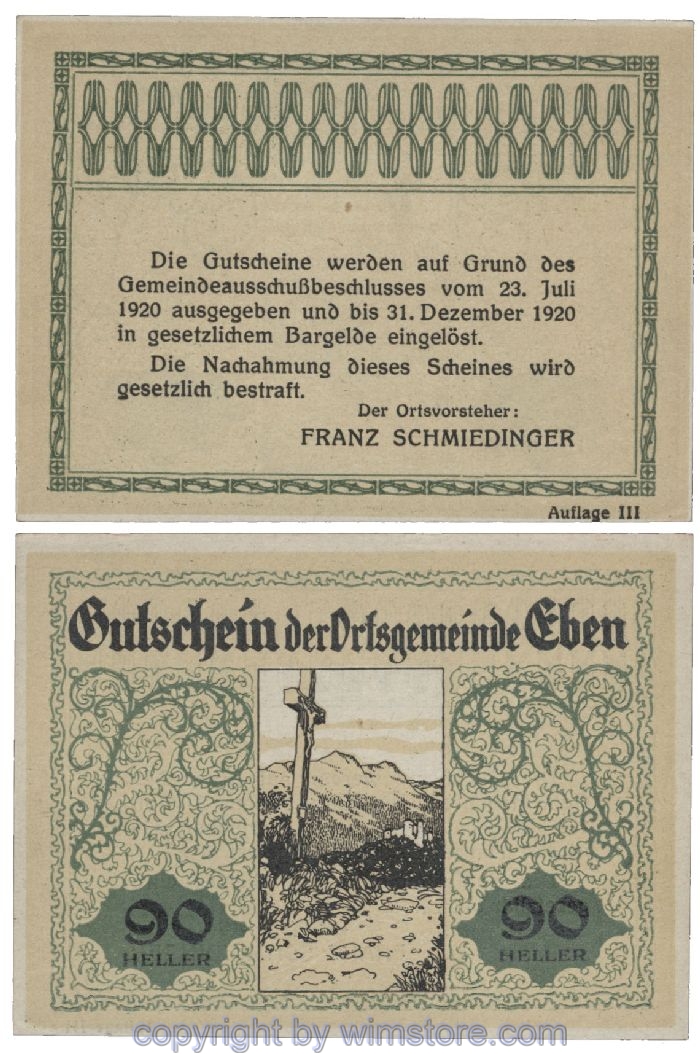 Eben, G0141IIc, 90 Heller; 1-