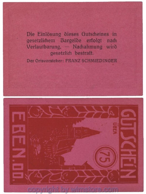Eben, G0141IVb, 75 Heller; 2