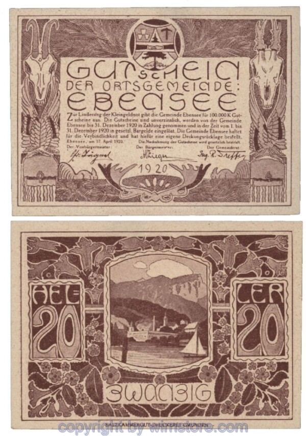 Ebensee, G0143, 20 Heller; 1