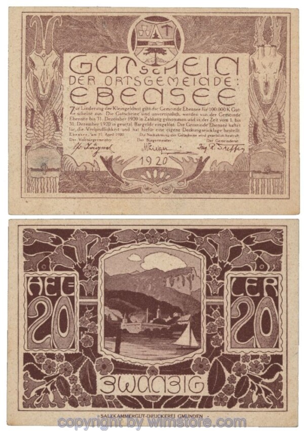 Ebensee, G0143, 20 Heller; 1-