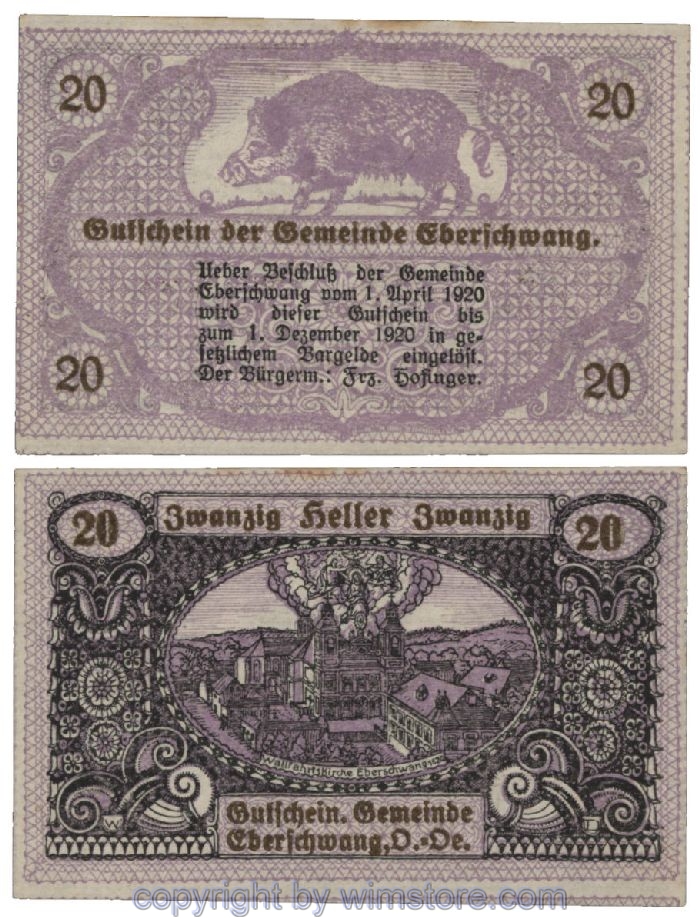 Eberschwang, G0145a, 20 Heller; 1-