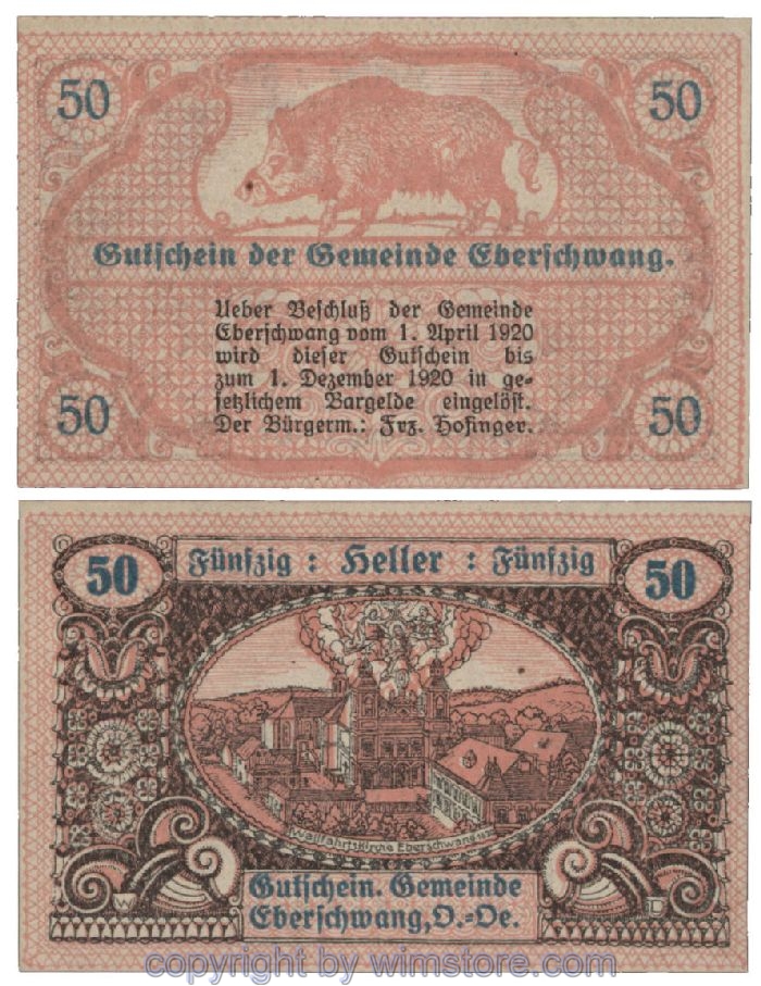 Eberschwang, G0145a, 50 Heller; 1-