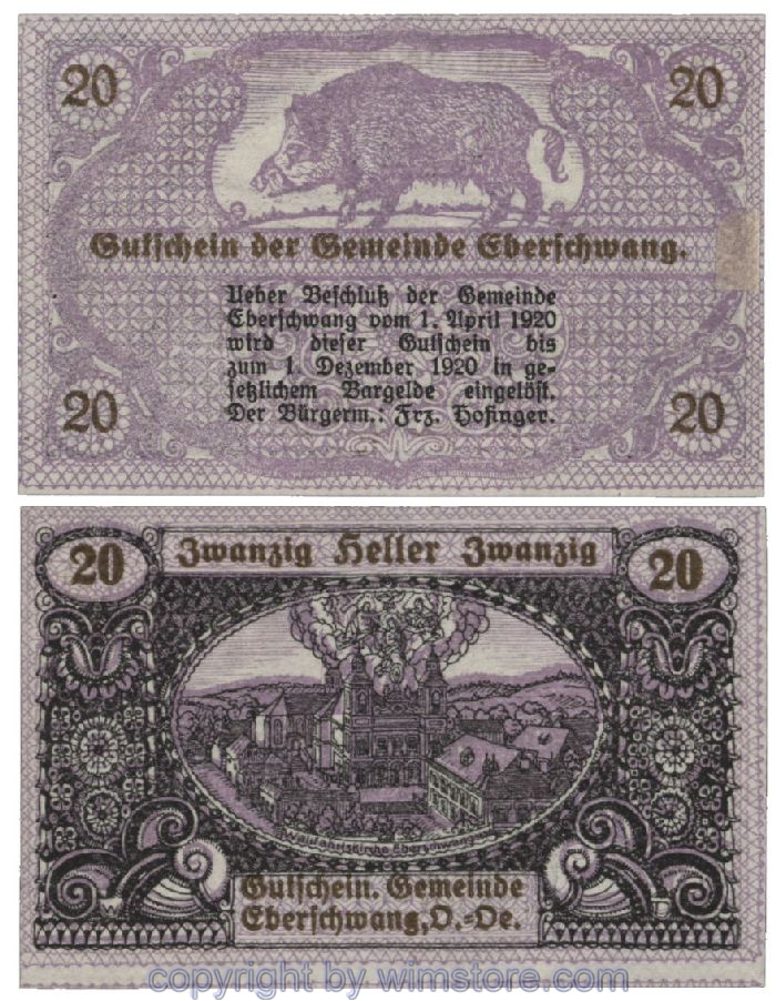 Eberschwang, G0145b, 20 Heller; 1-
