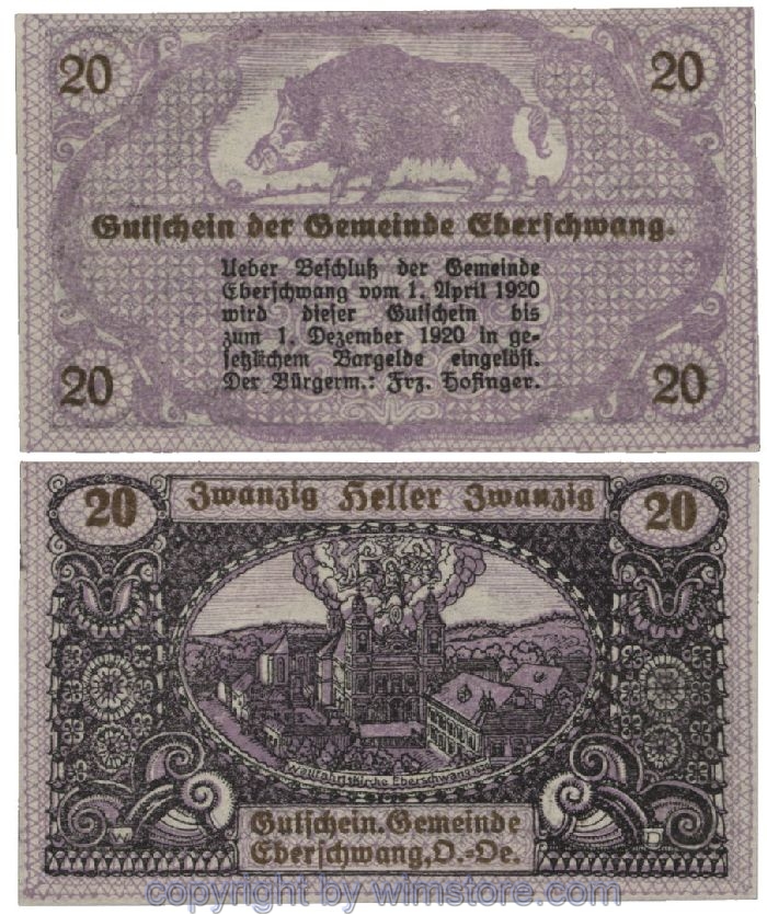 Eberschwang, G0145c, 20 Heller; 1