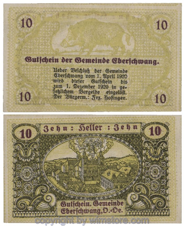 Eberschwang, G0145e, 10 Heller; 1