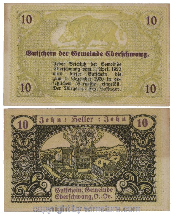 Eberschwang, G0145e, 10 Heller; 1-