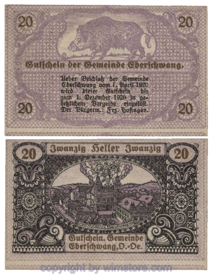 Eberschwang, G0145e, 20 Heller; 1-