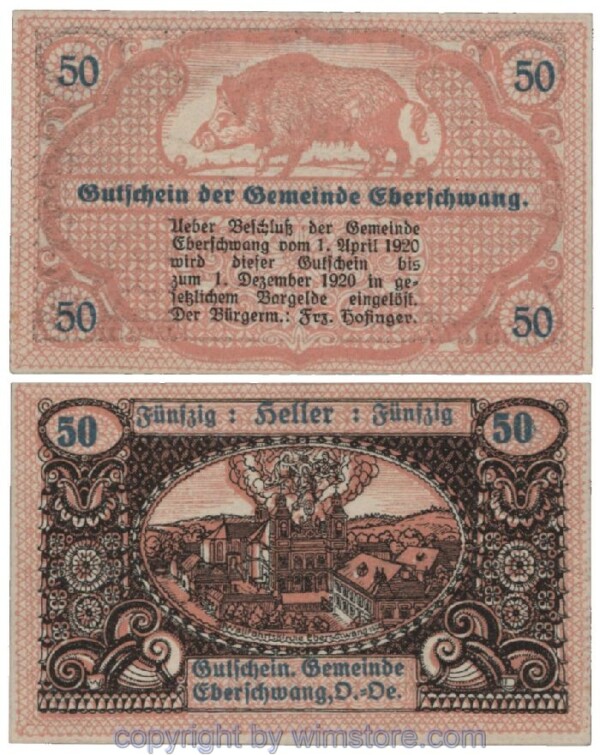 Eberschwang, G0145e, 50 Heller; 1-