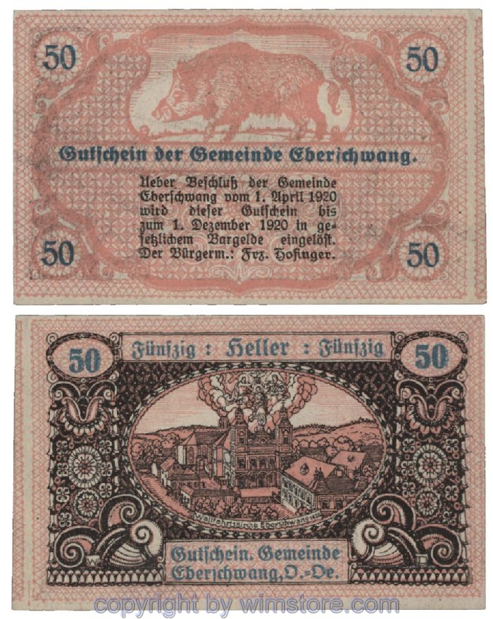 Eberschwang, G0145f, 50 Heller; 1