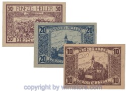 sn102789a Eberstalzell, G0146, Serie 10, 20, 50 Heller; 1-