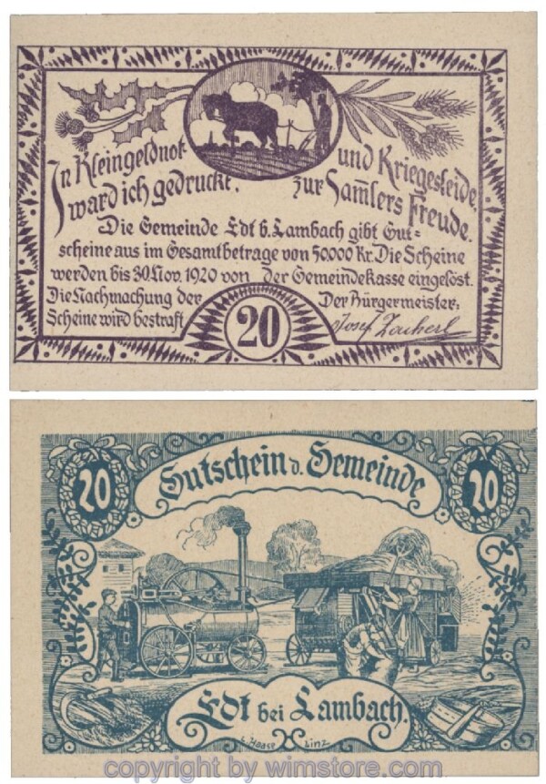 Edt bei Lambach, G0151a, 20 Heller; 1