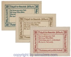 sn102841a Edlbach, G0150a, Serie 10, 20, 50 Heller; 1-