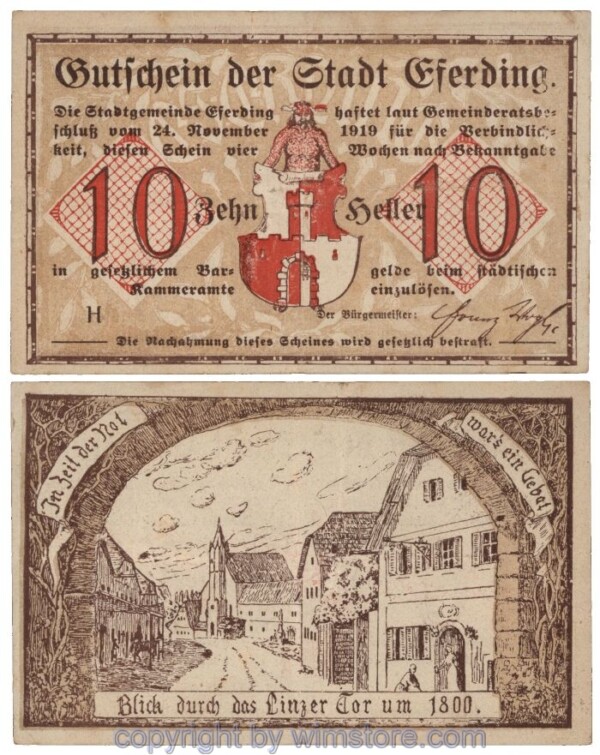 Eferding, G0152I10a, 10 Heller, H; 3