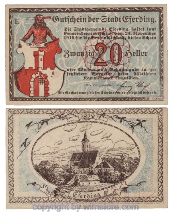 Eferding, G0152I20a, 20 Heller, E; 3