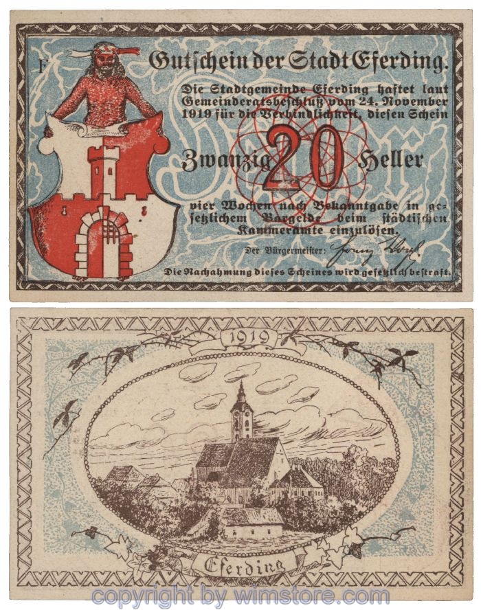 Eferding, G0152I20a, 20 Heller, F; 2