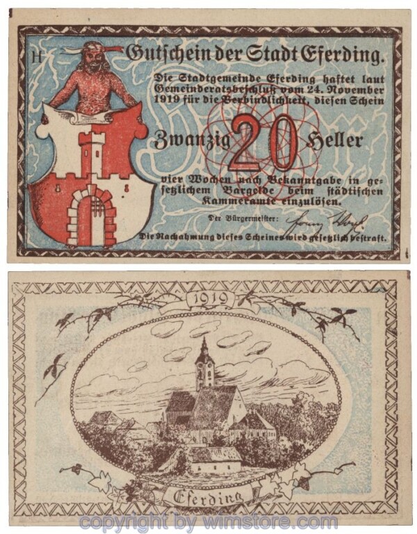 Eferding, G0152I20a, 20 Heller, H; 2