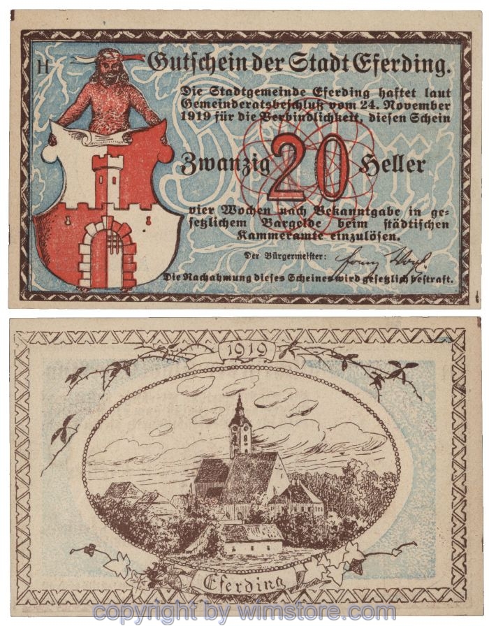 Eferding, G0152I20a, 20 Heller, H; 2