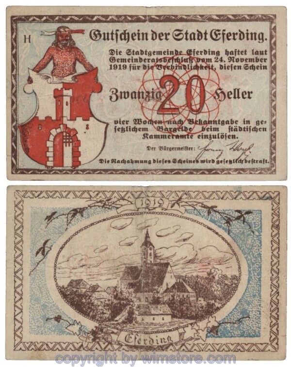 Eferding, G0152I20a, 20 Heller, H; 3