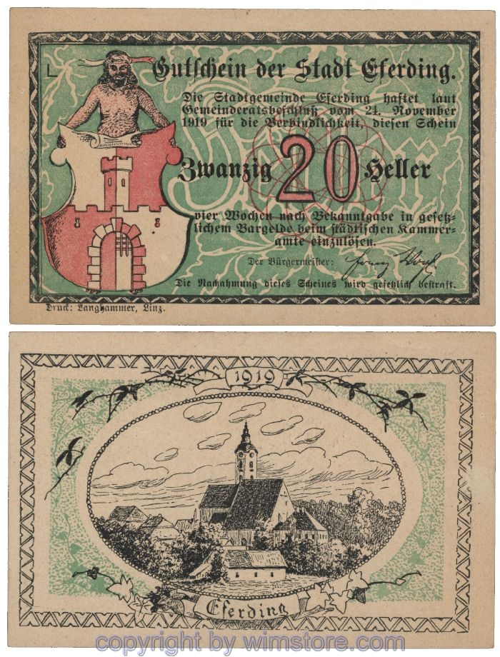 Eferding, G0152I20a, 20 Heller, L; 2