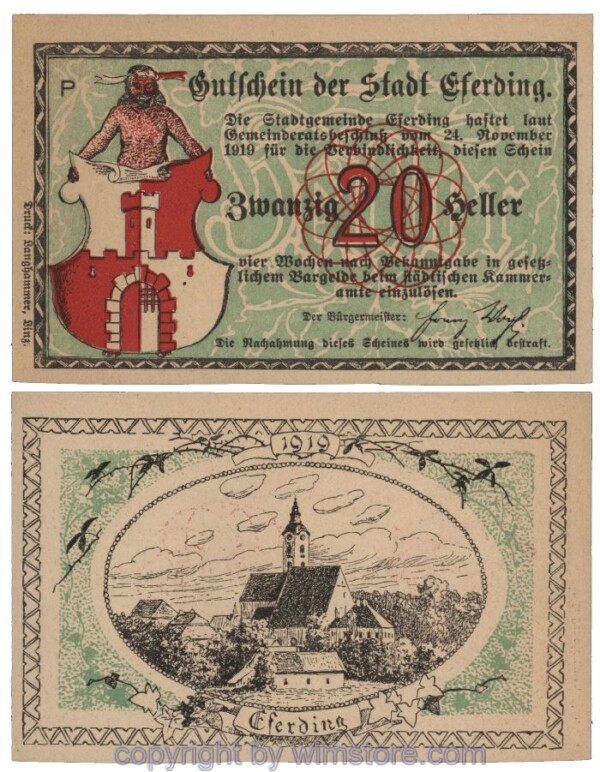 sn102904 Eferding, G0152I20a, 20 Heller, P; 1-