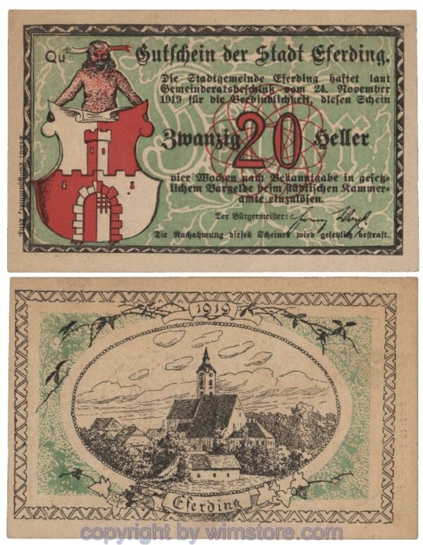 Eferding, G0152I20a, 20 Heller, Qu; 1-